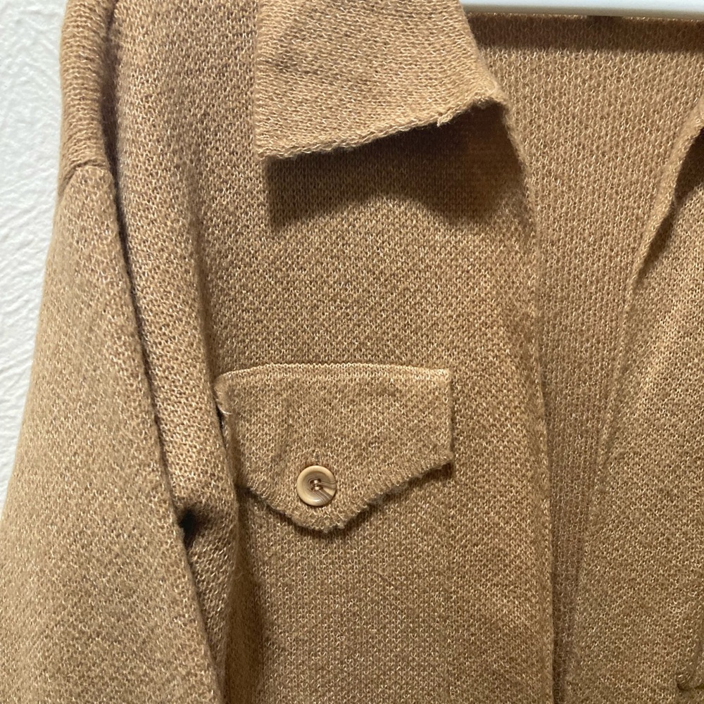 Long Collared Knit Cardigan - Picture 2 of 3